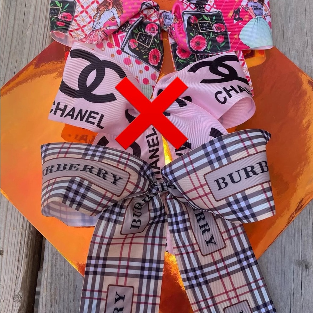 Kids Hair Bow - Pink and Beige